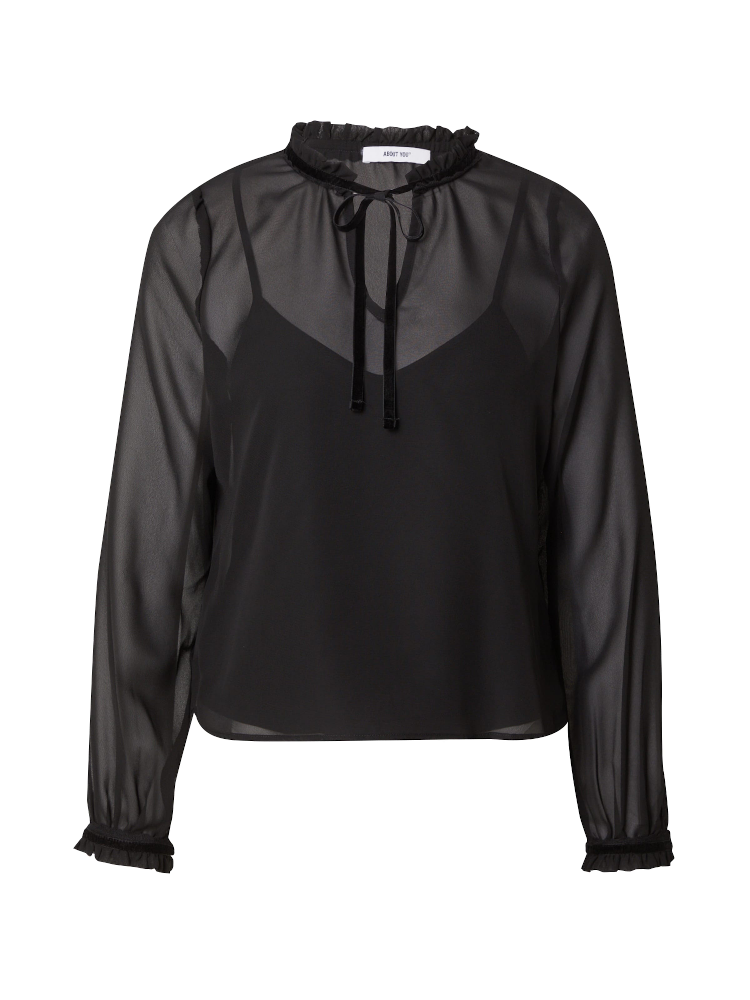 ABOUT YOU - Blusa 'Perle' en negro: frente