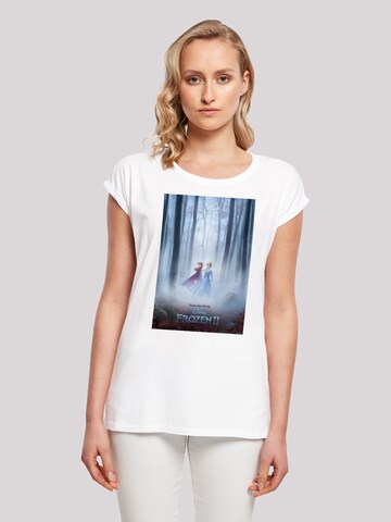 F4NT4STIC Shirt 'Disney Frozen 2 Movie Poster' in Wit: voorkant