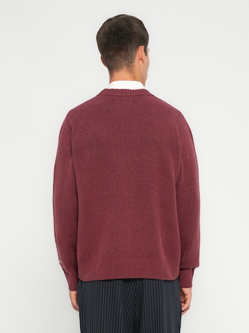 JACK & JONES Svetr 'JORNORREBRO' – červená