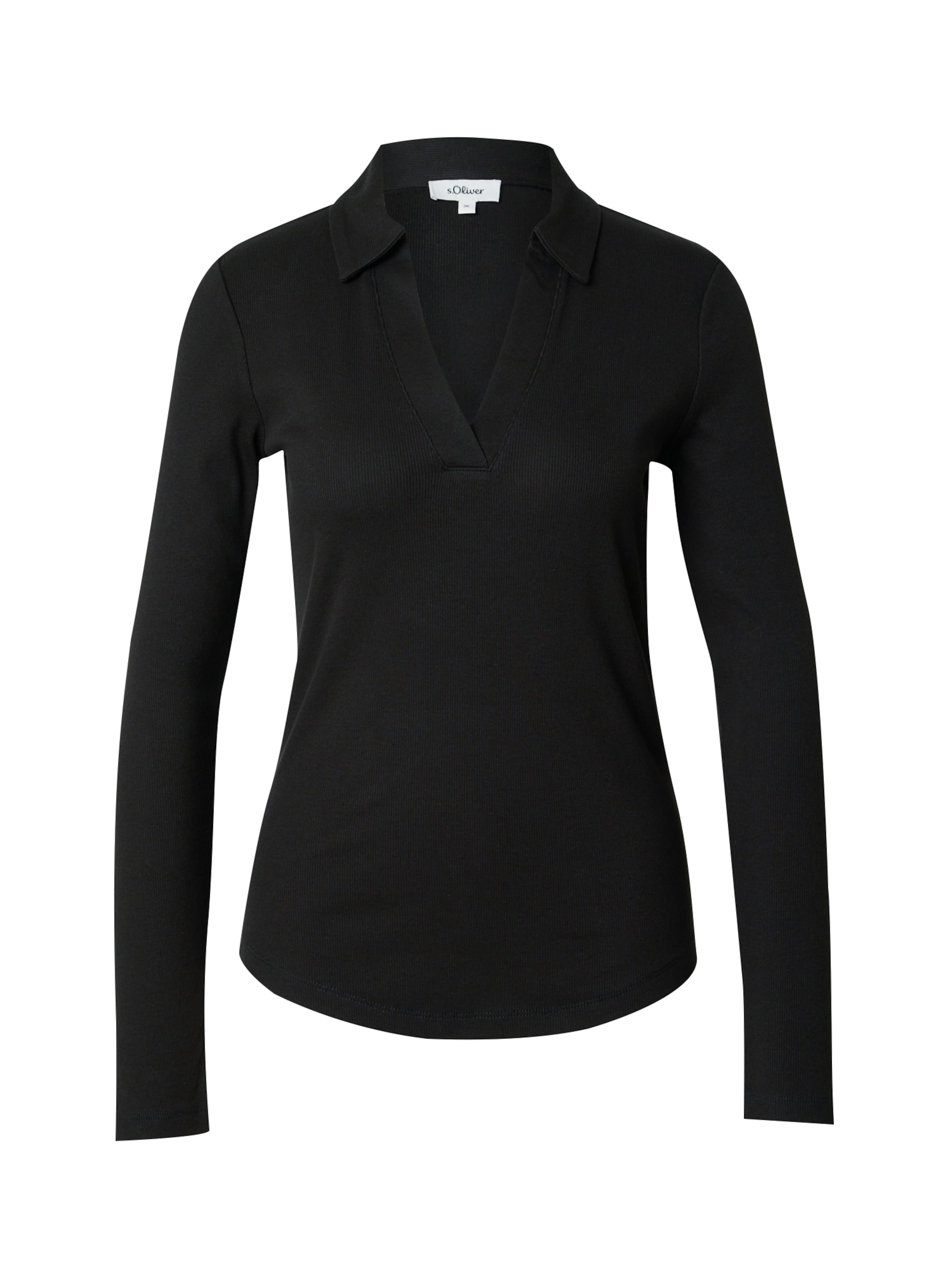 s.Oliver Μπλουζάκι σε μαύρο: μπροστά
