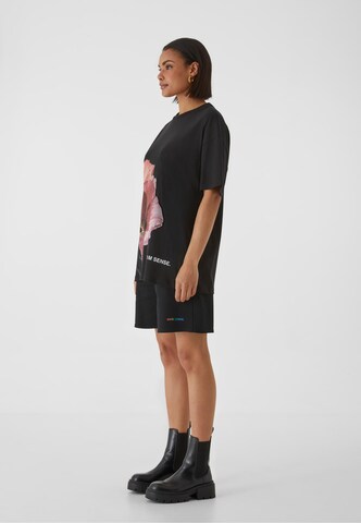 9N1M SENSE Shirt 'Flower 2' in Black