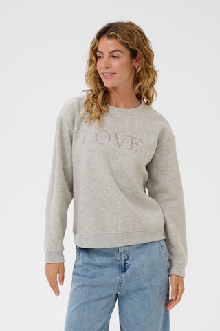 Sweat-shirt Love Copenhagen en gris : devant
