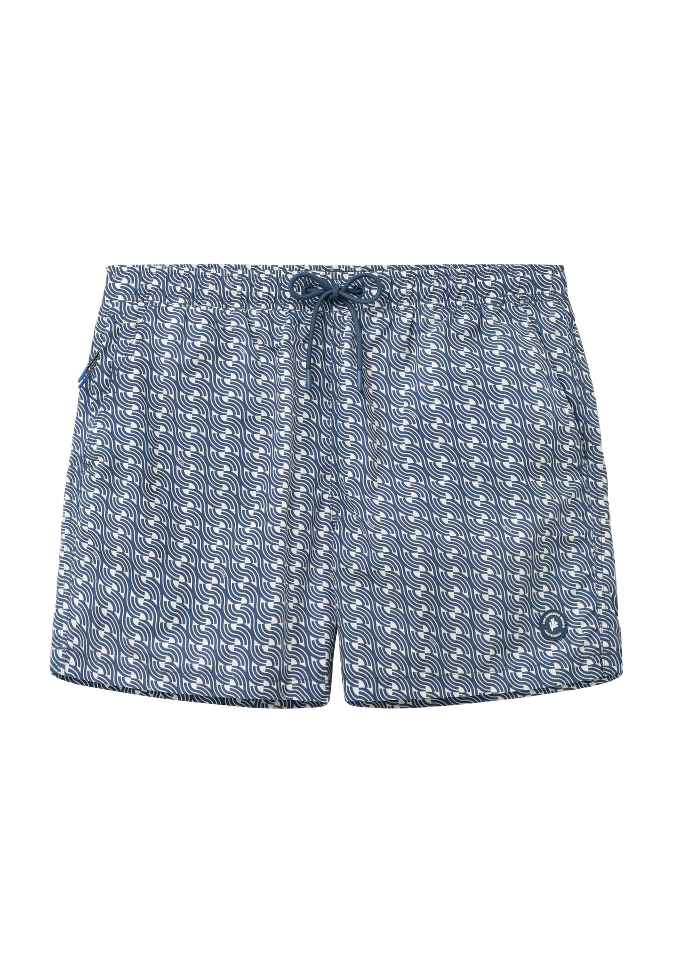 The Sunshine Brand Zwemshorts 'Nate Geo Waves' in Blauw: voorkant