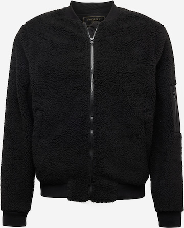 SikSilk Between-Season Jacket in Black: front