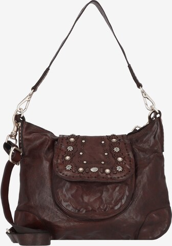 Campomaggi Shoulder Bag 'Aral' in Brown: front