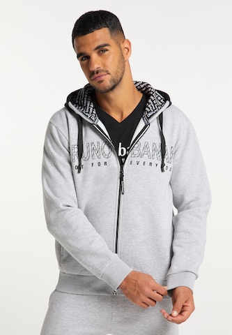 BRUNO BANANI Zip-Up Hoodie 'Bell' in Grey: front