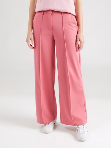 Wide leg Pantaloni cu dungă 'IHKate' de la ICHI pe roz: față