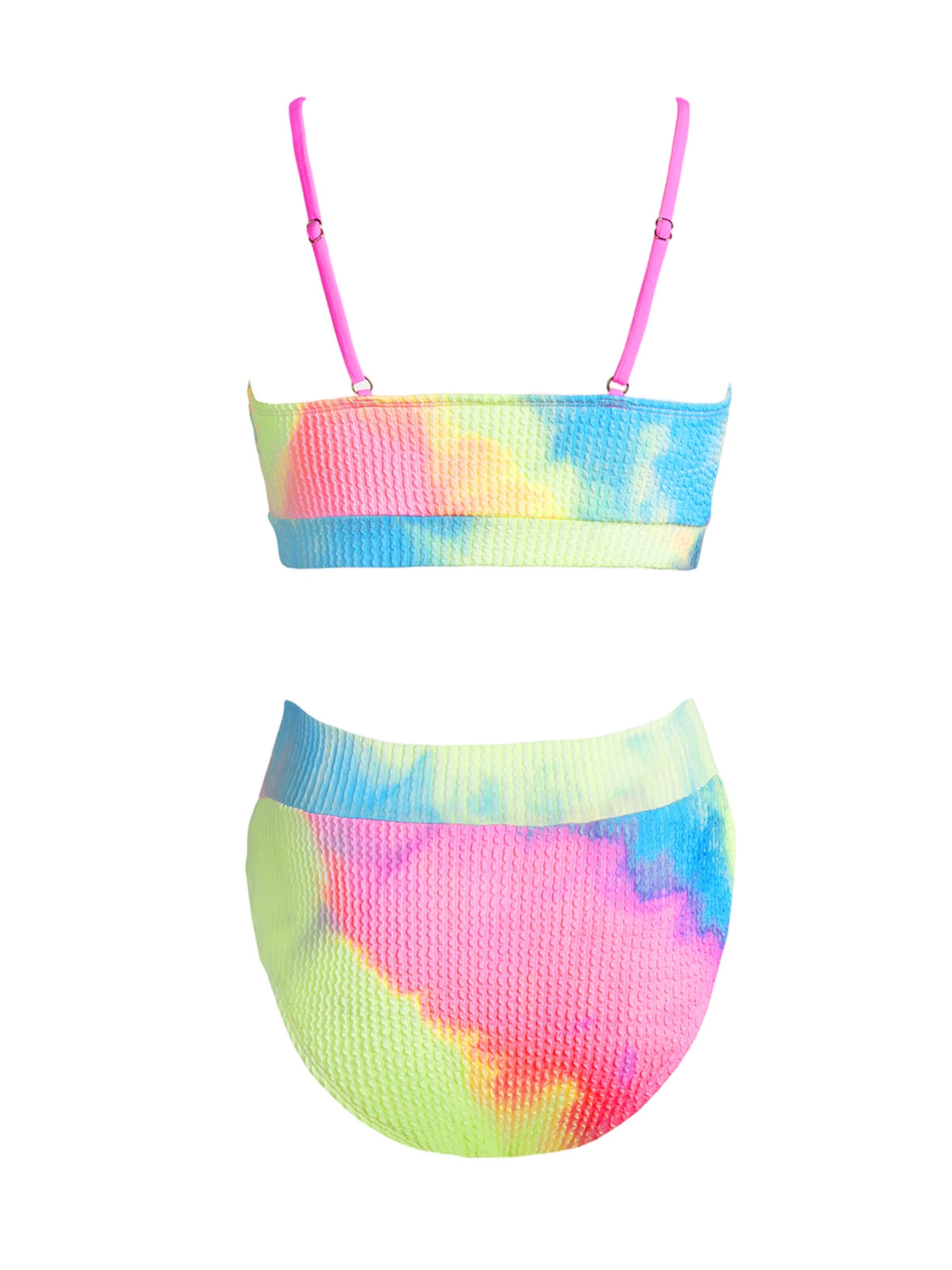 Cupshe Bikini 'Tie-dye High-waist' in Pink