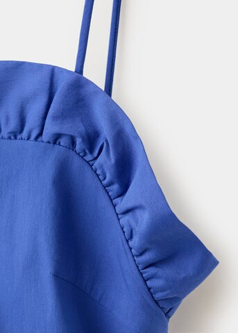 MANGO Top 'Frilly' in Blau