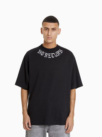 Bershka T-Shirt in Schwarz: Vorderseite