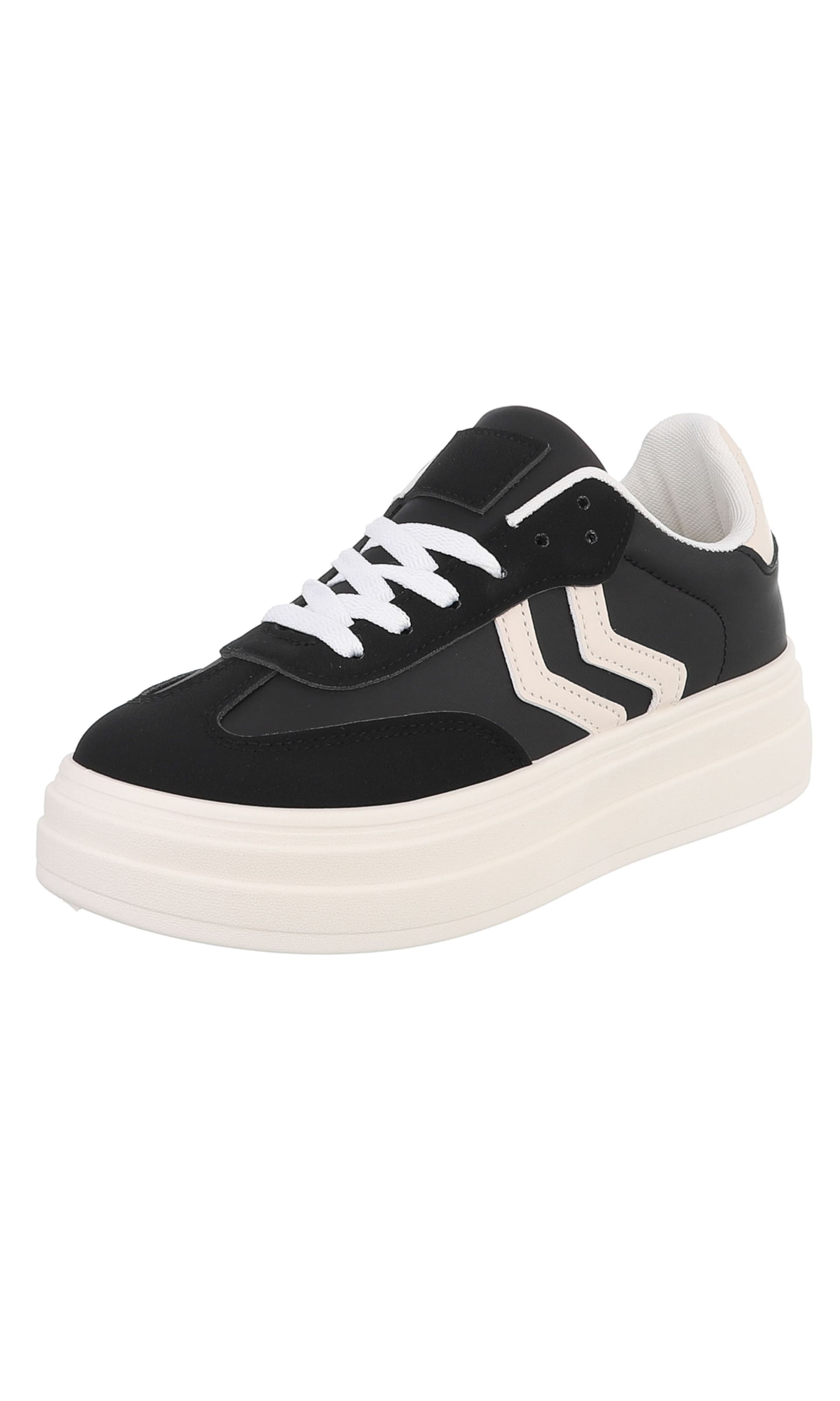 Ital-Design Sneaker in Schwarz: Vorderseite