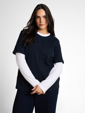 T-shirt Tom Tailor Women + en bleu : devant