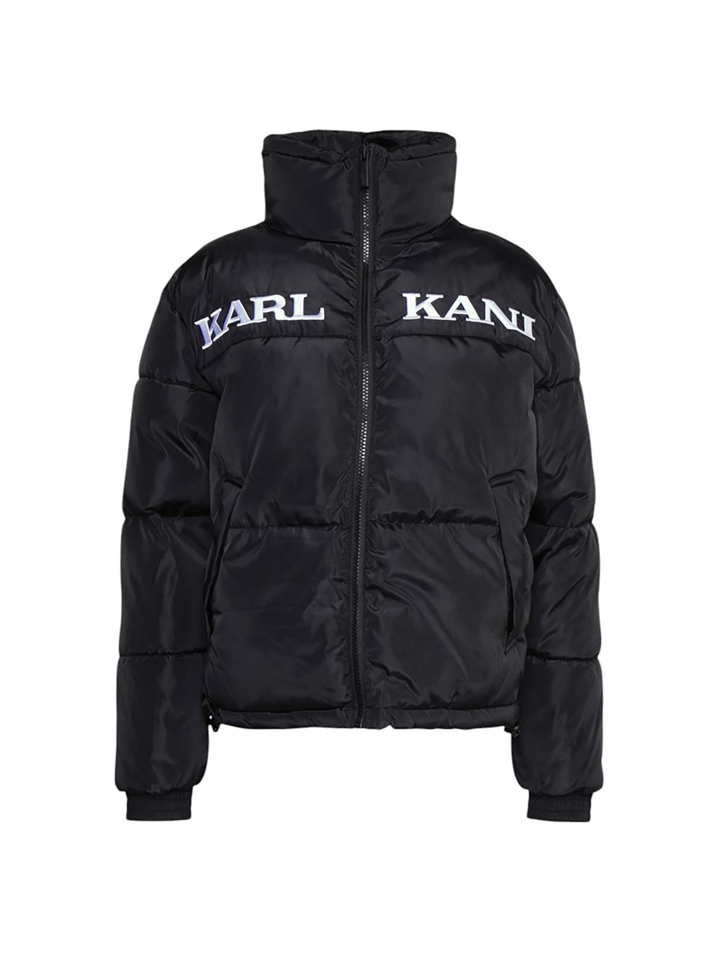 Karl Kani Winter Jacket 'Retro Essential' in Black: front