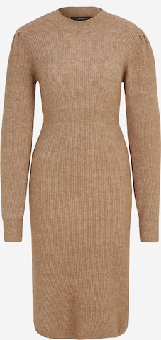 Vero Moda Petite Knitted dress 'VILLA' in Brown: front