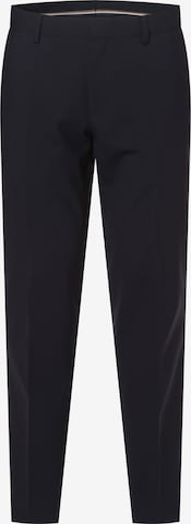BOSS Black Slim fit Trousers with creases 'Genius' in Blue: front