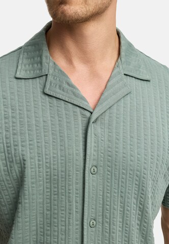 INDICODE JEANS Regular fit Overhemd 'Crepe' in Groen