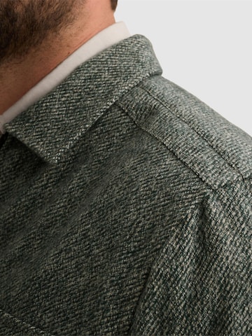 VANGUARD Overgangsjakke 'Overshirt in brushed mouliné with zipper closure' i grøn