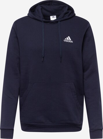 Sweat de sport 'Essentials Fleece' ADIDAS SPORTSWEAR en bleu : devant