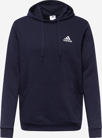 ADIDAS SPORTSWEAR Athletic Sweatshirt 'Essentials Fleece' in Blue: front