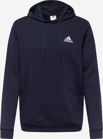 ADIDAS SPORTSWEAR Sports sweatshirt 'Essentials Fleece' in Blue: front