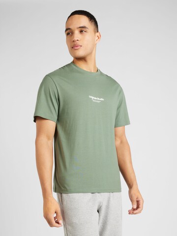 JACK & JONES Shirt 'JORVesterbro' in Groen: voorkant