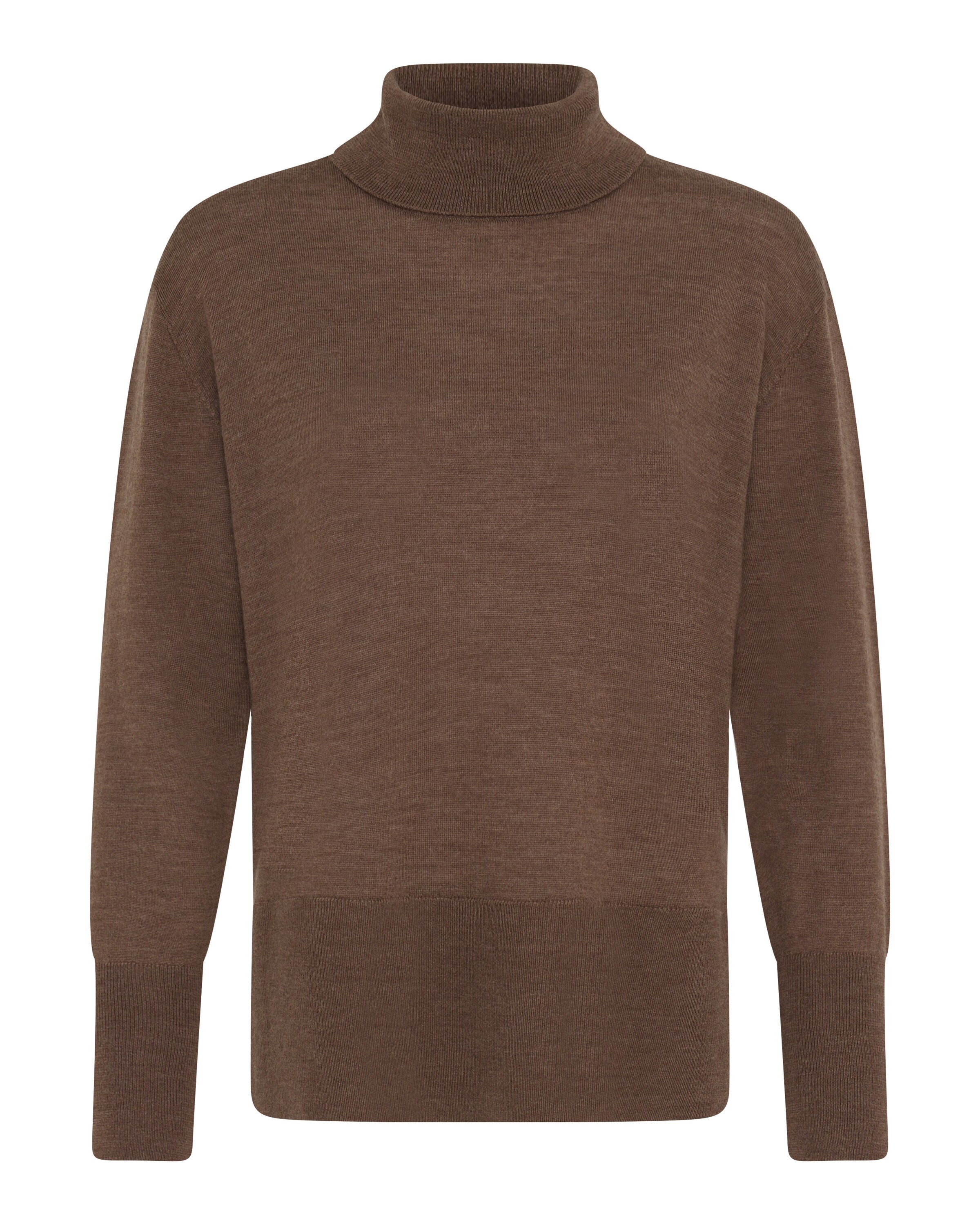 PULZ Jeans Pullover ' SADIE' in Braun: Vorderseite