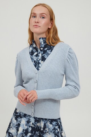 b.young Knit Cardigan in Blue: front