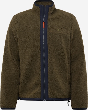 FARAH Fleece jas in Groen: voorkant