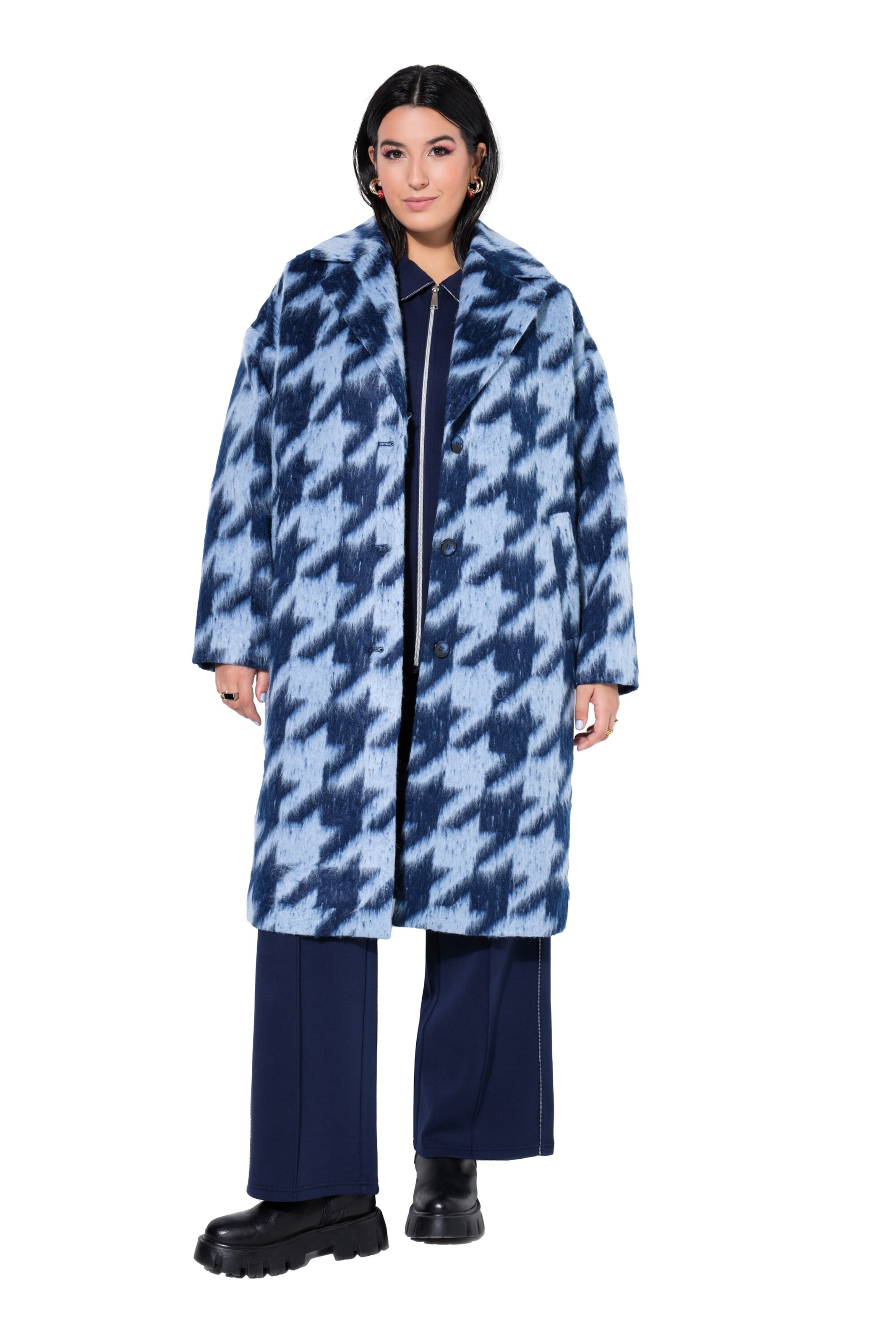 Studio Untold Between-seasons coat in Blue: front