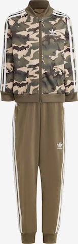 ADIDAS ORIGINALS Sweat suit 'Camo Sst' in Green: front