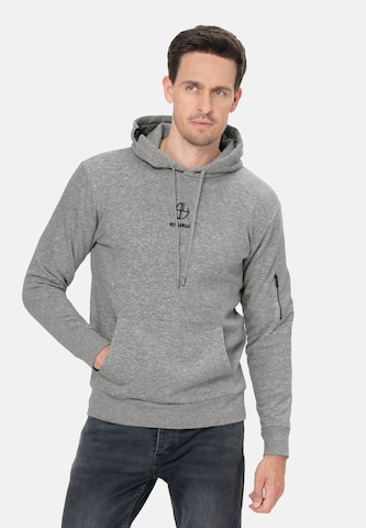 Sweat-shirt ' KLMEMBERSHIP ' Key Largo en gris : devant