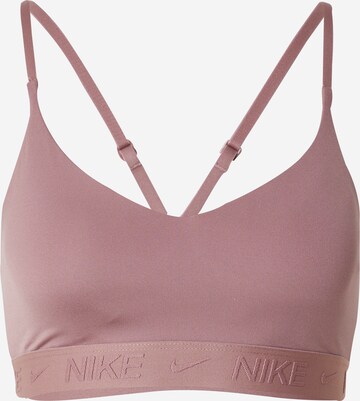 Bustier Soutien-gorge de sport 'INDY' NIKE en violet : devant