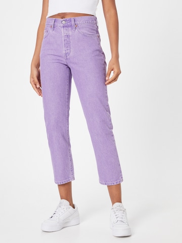 LEVI'S Jeans '501® CROP' in Lila: voorkant