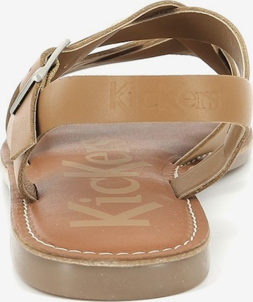 Kickers Sandalen met riem in Bruin