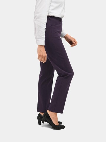 Regular Pantalon à plis Goldner en violet