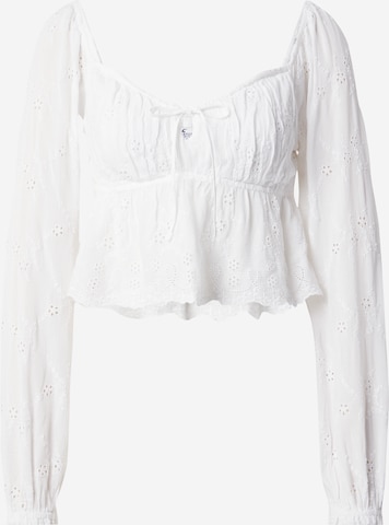 HOLLISTER Blouse in Wit: voorkant