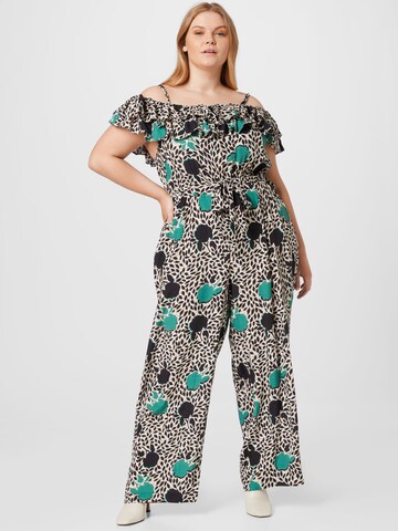 River Island Plus - Jumpsuit en marrón: frente