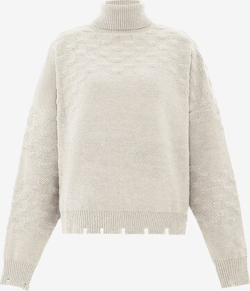 Pull-over faina en blanc : devant