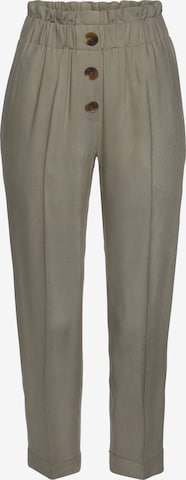 LASCANA Pleat-Front Pants in Grey: front