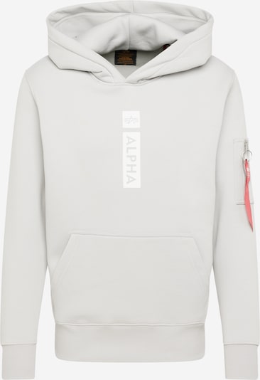 ALPHA INDUSTRIES Collegepaita värissä vaaleanharmaa / valkoinen, Tuotenäkymä