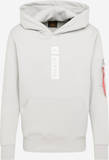 ALPHA INDUSTRIES Sweatshirt in de kleur Lichtgrijs / Wit, Productweergave