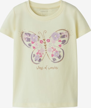 NAME IT Tričko 'NMFDEPPA' – žlutá: přední strana