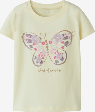NAME IT Paita 'NMFDEPPA' värissä pastellinkeltainen / vaaleanvioletti / tummanvioletti / vaaleanpunainen, Tuotenäkymä