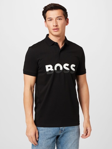 BOSS Green - Camiseta 'Pavel' en negro: frente