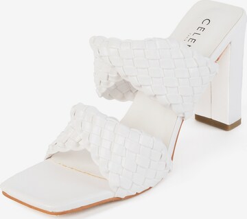 Mule 'Cathie' Celena en blanc