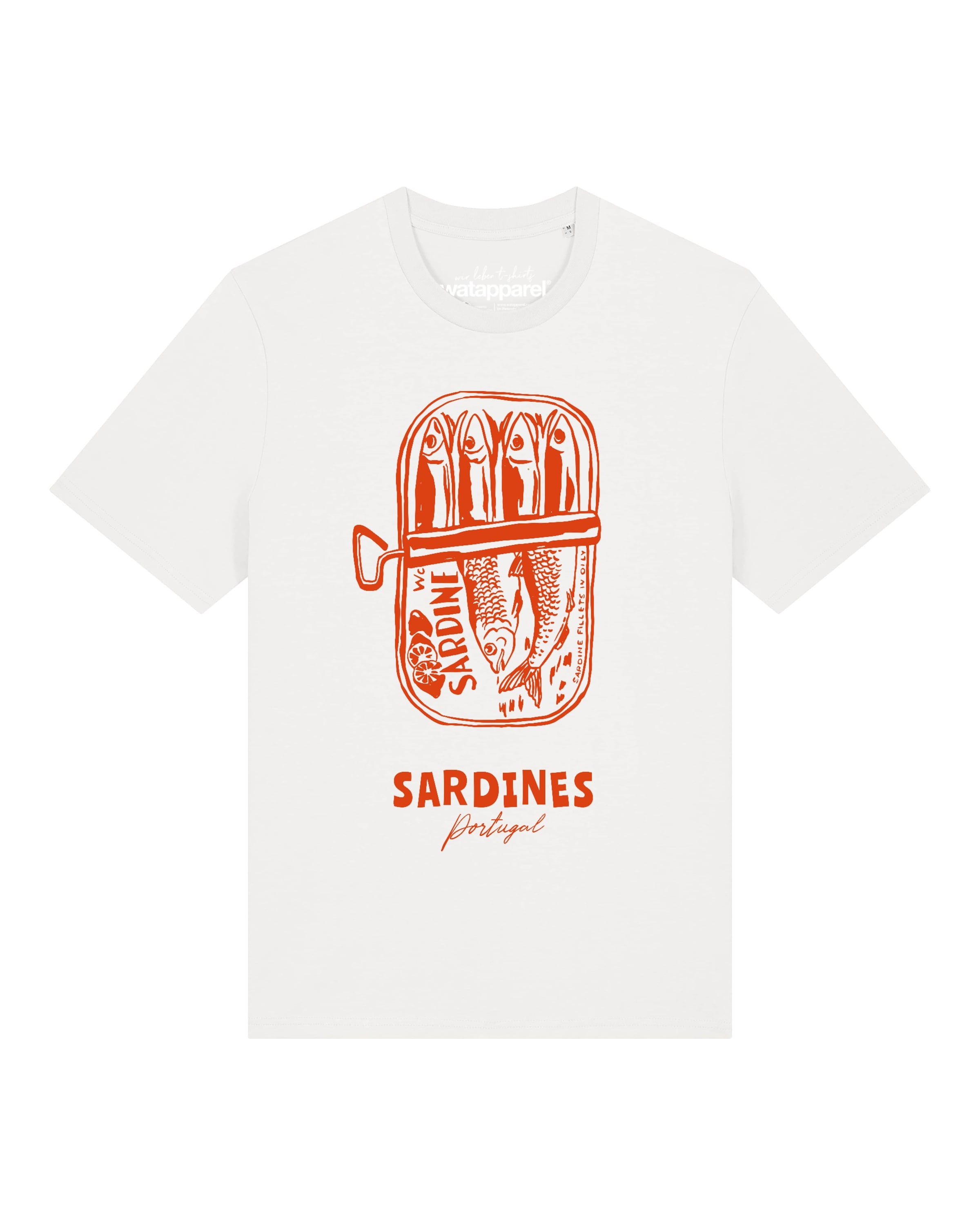 T-Shirt 'Sardines Portugal' Watapparel en blanc : devant