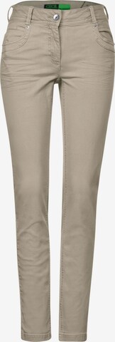 CECIL Slim fit Chino Pants in Beige: front