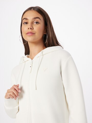 GUESS Athletic Zip-Up Hoodie 'ALLIE' in White