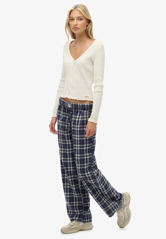 Wide Leg Pantalon Superdry en bleu