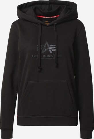 ALPHA INDUSTRIES Sweatshirt in Black: front